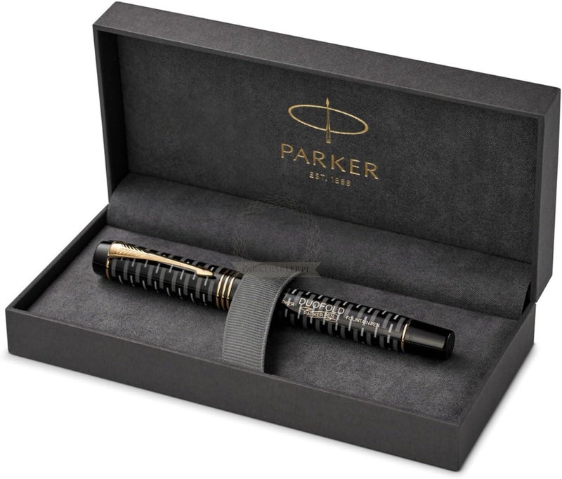 Parker Duofold 100th BLACK GT Fountain Pen - Image 2